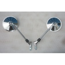 ZRCÁTKA PÁR - CHROMOVANÁ  - M10X1,25  - KULATÁ, LOMENÁ  - S HOMOLOGACÍ 